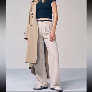 Abercrombie and Fitch Sloane Tailored Wide Leg Pant Short